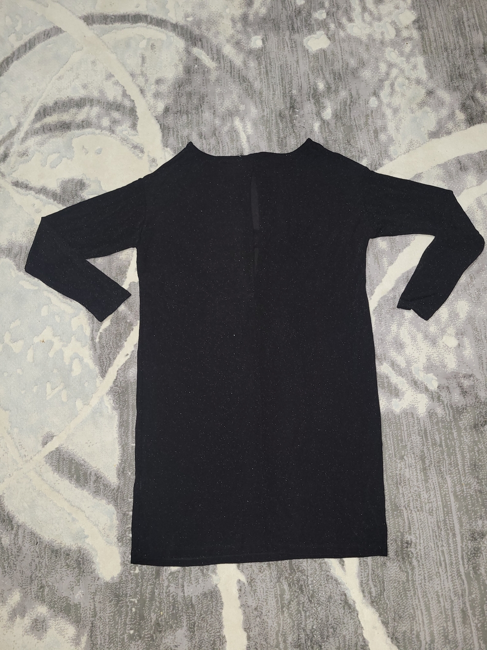 Dex Black Long Sleeve Shift Dress